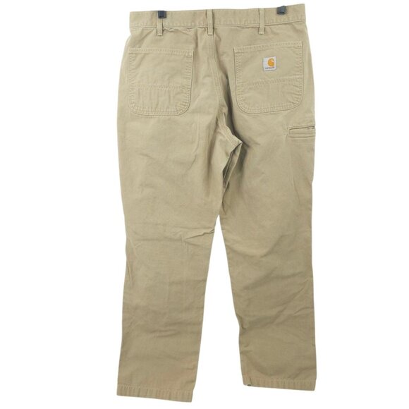 Carhartt Relaxed Fit Pant Mens 36x32 READ B299 Canvas Khaki Straight Leg - Picture 2 of 15